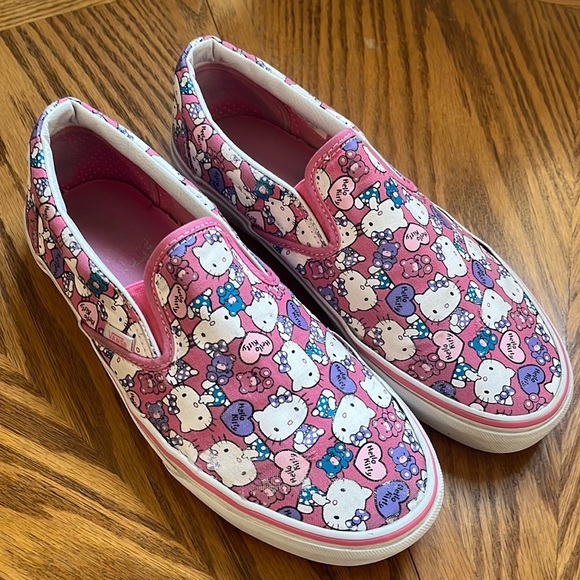 Hello Kitty x Vans Slip Ons Pink / White W10.5 | M9 GUC - Picture 16 of 17
